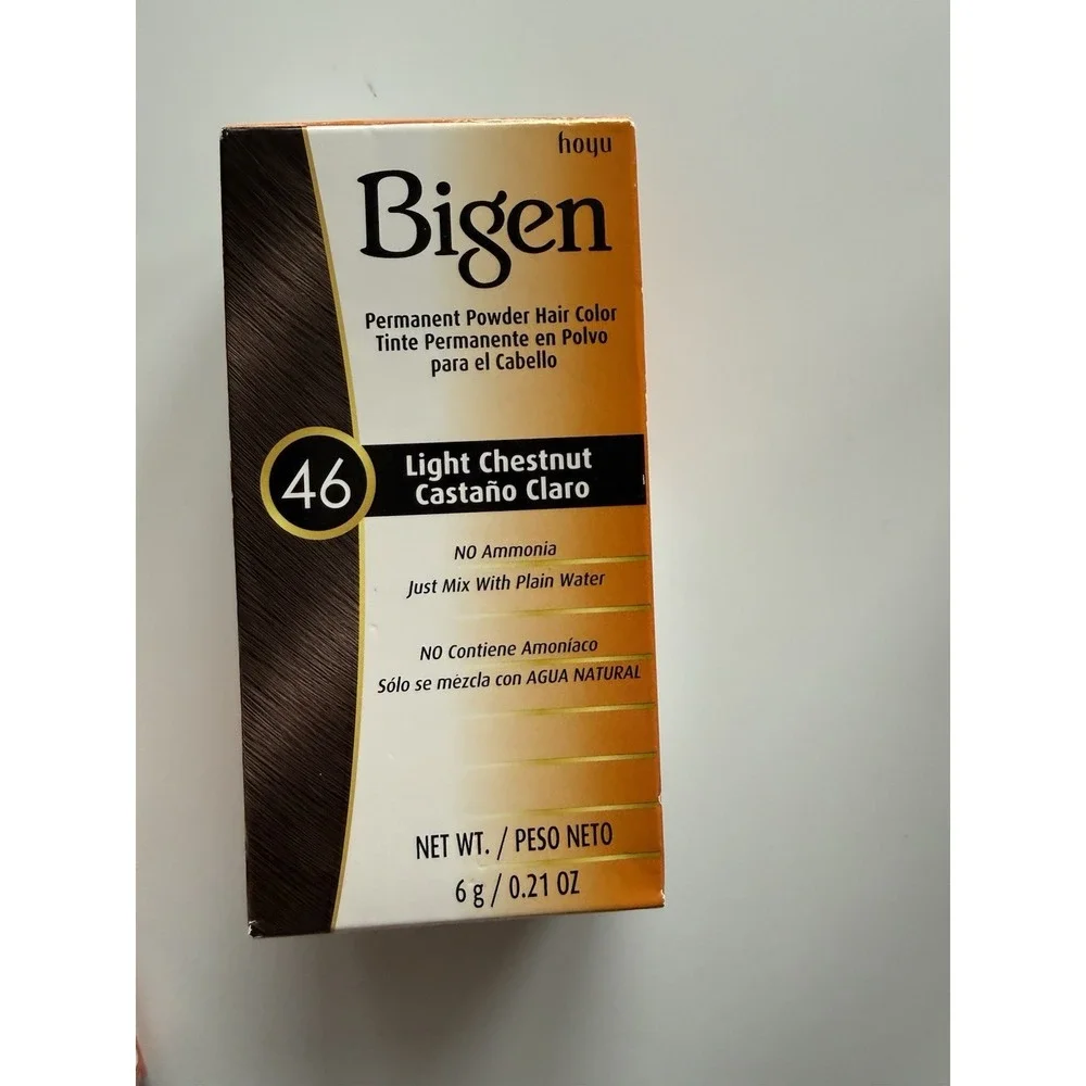 Bigen Hair Powder Color #46 Light Chestnut 0.21 oz - THREE PACK New‎